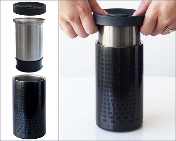 32.) Brew coffee on the go with this ingenious travel mug.