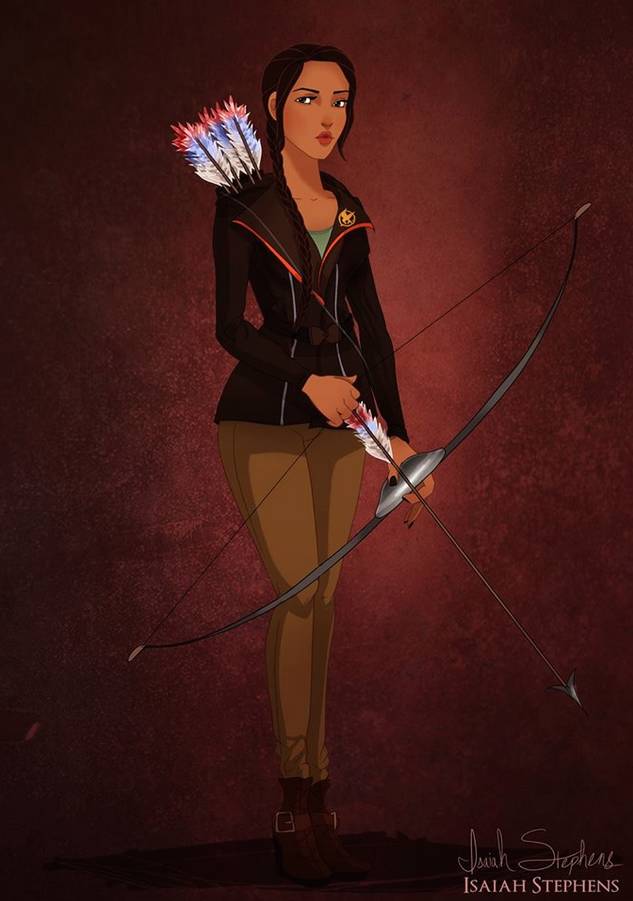 Pocahontas as Katniss Everdeen (from <i>The Hunger Games</i>)