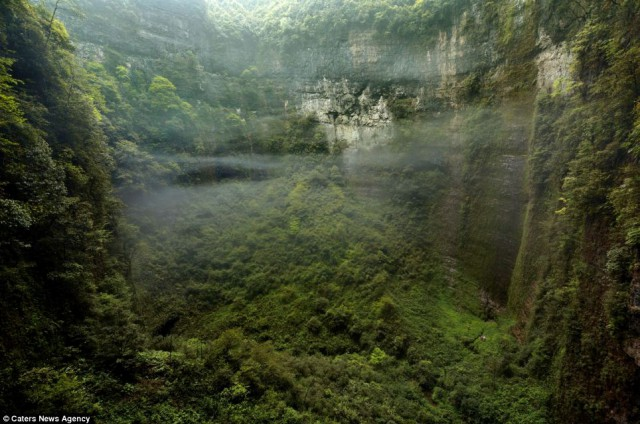 Inside of these cave systems, you can spot clouds, fog and mist.