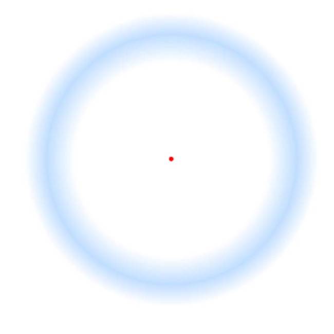 3.) If you stare at the red dot for long enough, the blue circle will disappear.