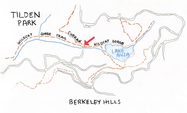 A map of the park, showing the location of the post office.