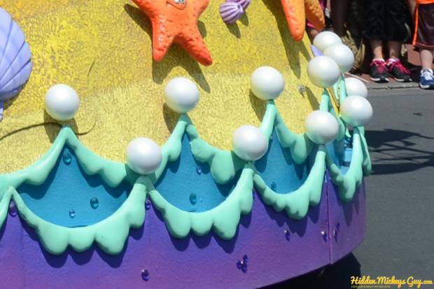 15.) Festival of Fantasy Parade - Ariel Float Jewel Hidden Mickey