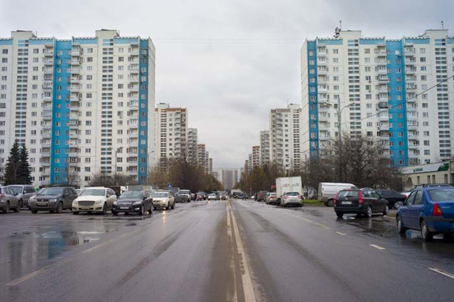 Repurposed athlete housing in Moscow built for the 1980 Summer Games. They are now used as apartments for government employees.