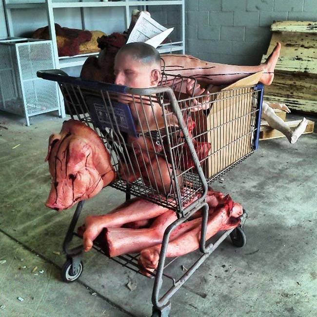 Who lost their shopping cart full of body parts?