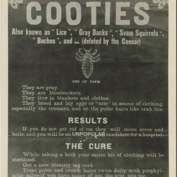 19.) Old medical poster warning against "cooties."