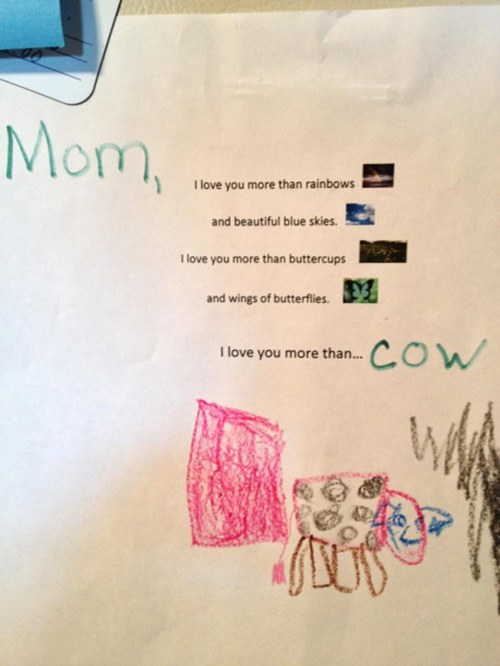 6.) To be fair, she really loves COW.