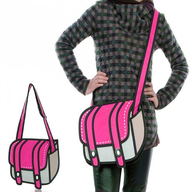 Cartoon Messenger Bag, $13.99