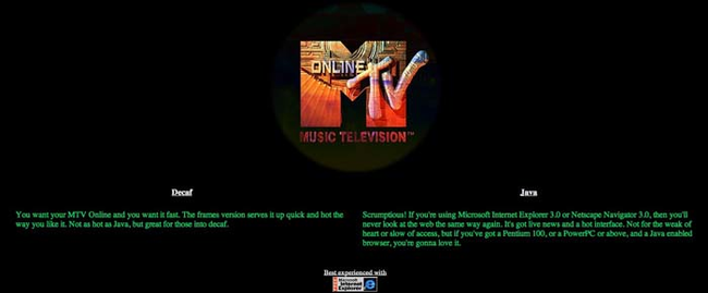 MTV.com from 1997.