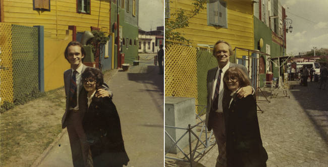 Irina's parents, 1970 & 2010, Buenos Aires