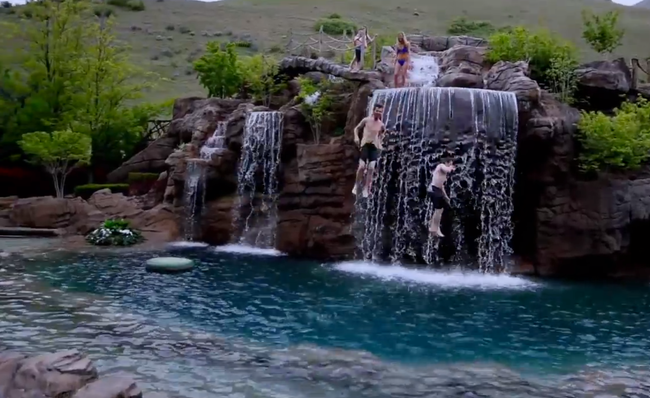 The depth of the pool is 23 feet so no worries about cannonballs.