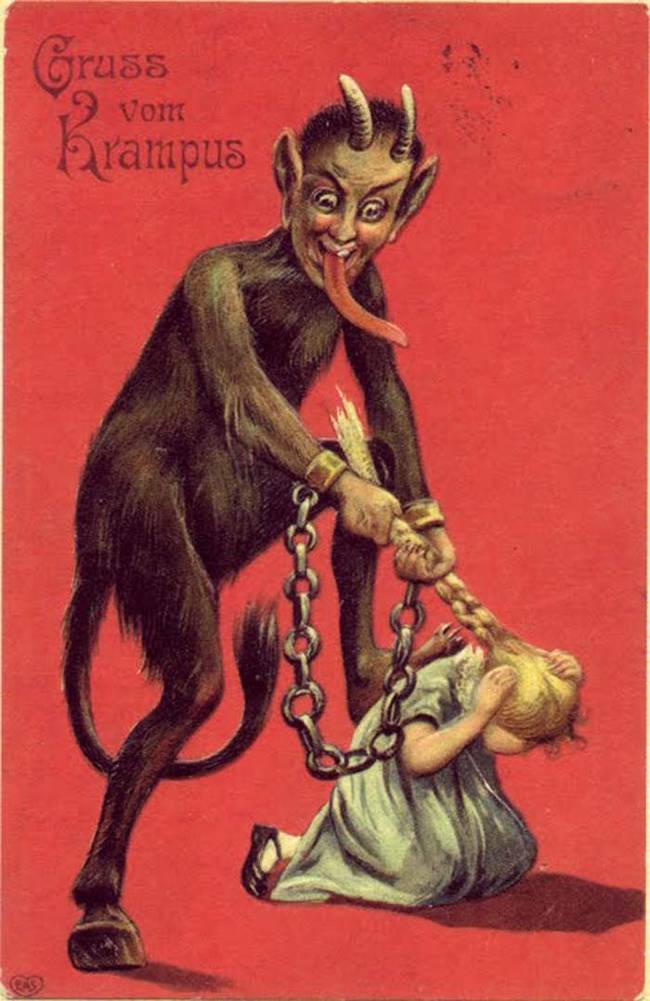 Krampus even has his own night in Europe. The night before St. Nicholas Day is known as Krampus Night.