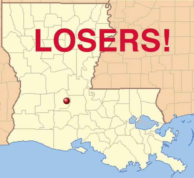 14.) Villa Platte, LA is the worst at having locals leave their home state.