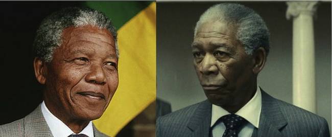 Morgan Freeman as Nelson Mandela in <i>Invictus</i>