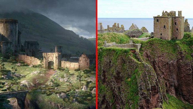 23.) DunBroch Castle in Brave was based on Dunnottar Castle.