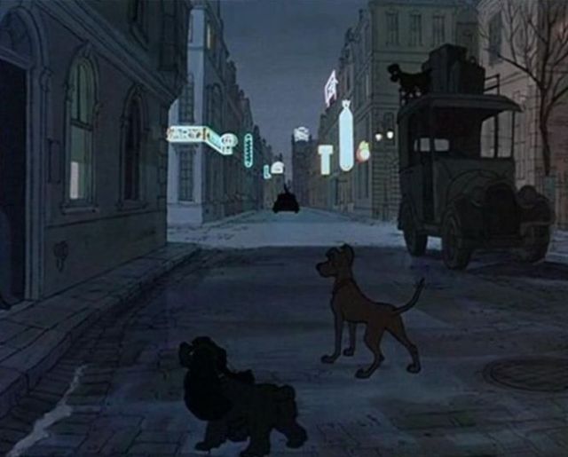 101 Dalmations - Lady and the Tramp show up in the Twilight barking scene.