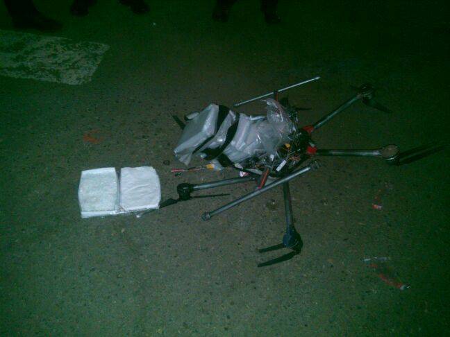 On Tuesday evening in Tijuana, a drone was found crash-landed in a parking lot.