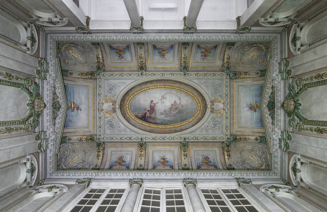 The ceiling of an abandoned spa