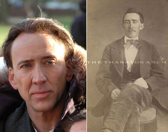 7. Nicholas Cage and a man from the Civil War era.