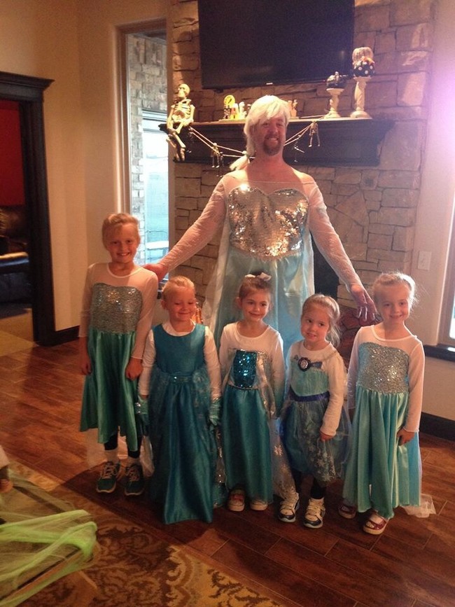 And yet they all have slightly different Elsa dresses.