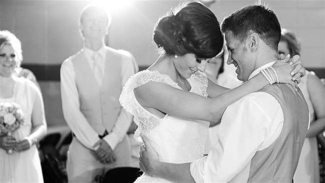 Their first dance as a married couple.