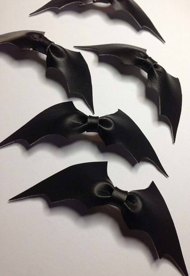 ...or pin a leather bat bow in your hair.