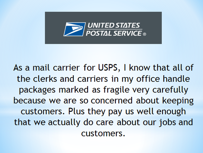 Maybe I'll send everything via USPS from now on.