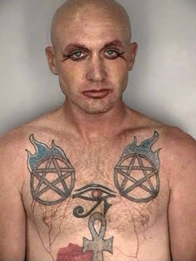 Interesting choice of tattoos...