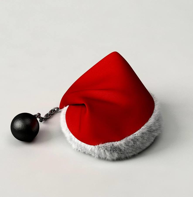 13.) Hardcore Santa hat.