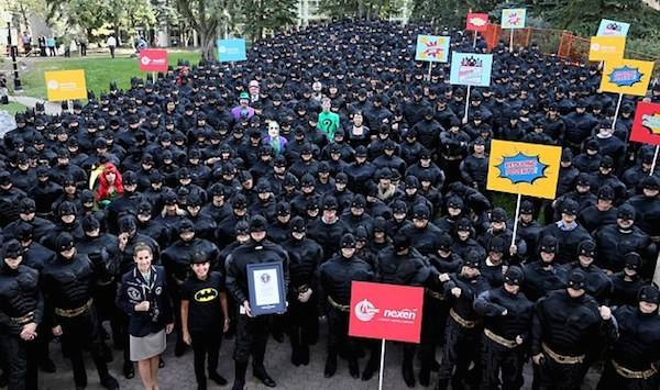 That's a lot of people dressed as Batman.