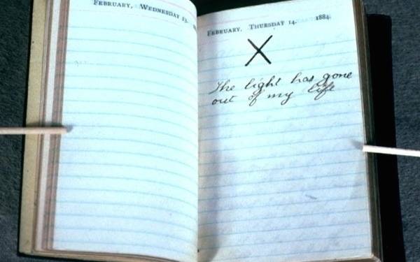 5.) A moving diary entry by Teddy Roosevelt marking the day both his mother and his wife passed away.