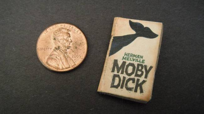 With a penny for scale, this tiny edition of <i>Moby Dick</i> is pretty impressive.