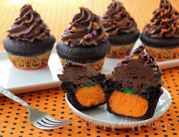 2.) Secret Pumpkin Cupcakes