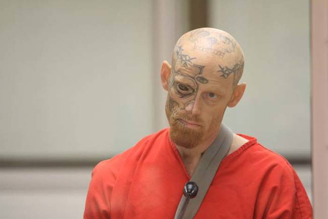 Last week, Jason Barnum pled guilty in the shooting of a police officer. He was sentenced to 22 years in prison. Something tells me his blacked-out eyeball will be handy for intimidating his fellow inmates.