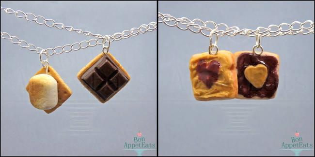 "Best Friend" necklaces with a foodie twist.