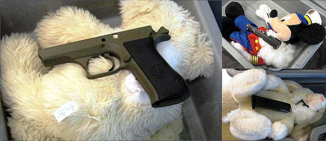 2.) Stuffed Animal Stuffed with a Handgun