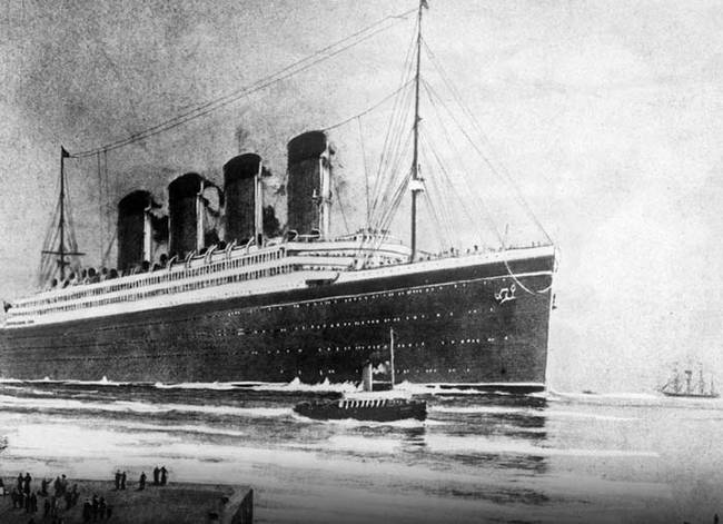 7.) A photo of the mighty RMS Titanic taken two weeks before it sunk in the North Atlantic.