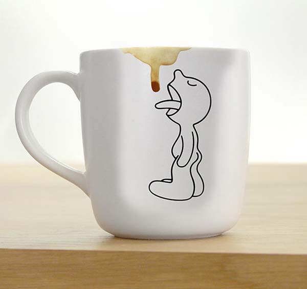 23.) A mug that licks up your dribbles for you