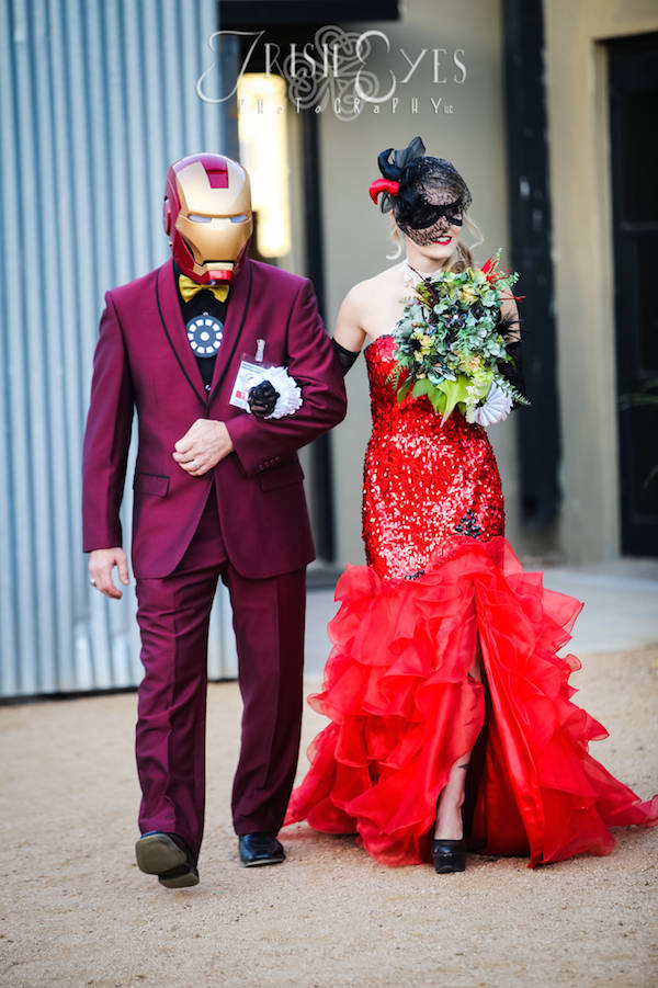 Iron Man walking Ali down the aisle.