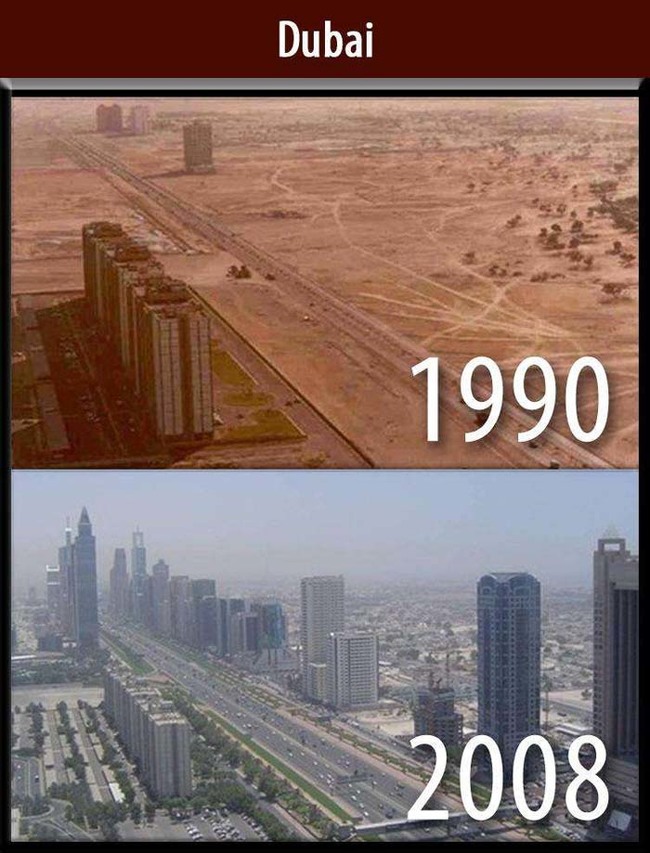 21.) The difference a decade makes in Dubai.