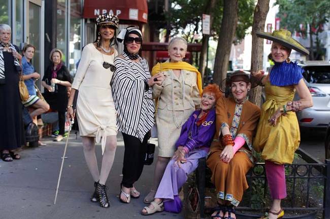 Some of the ladies featured in the <i>Advanced Style</i> documentary before the premiere.