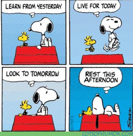 1.) Oh, Snoopy. Full of wisdom.