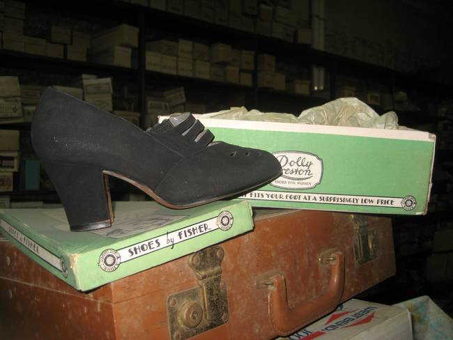 They found some stylish shoes for ladies - still in great condition after years of being in storage.