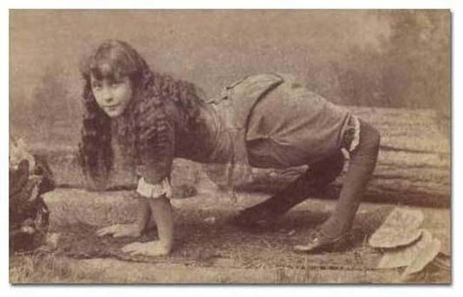 1.) Ella Harper, also known as "The Camel Girl." She got the name because she preferred to walk on all fours.