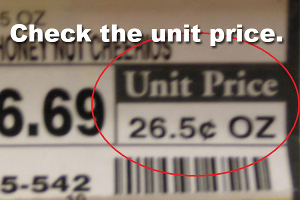 9. Comparing unit prices will help you find the best deal between brand names.