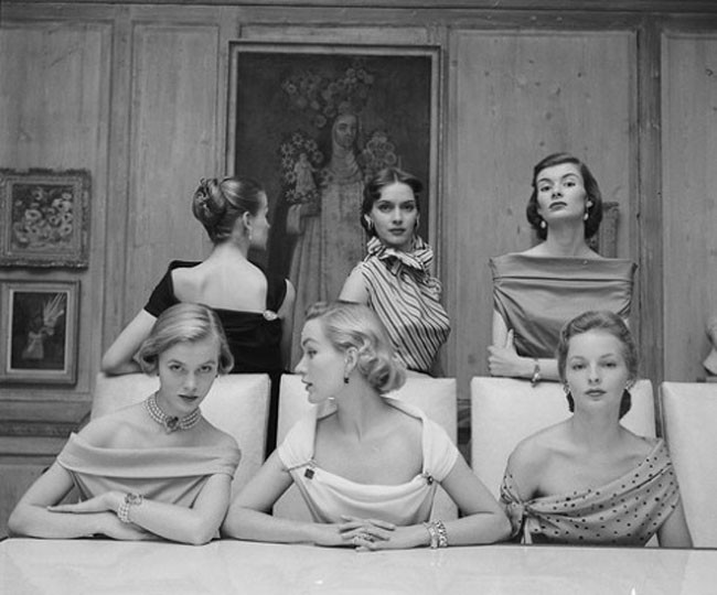 The gorgeous necklines of the 1950s.