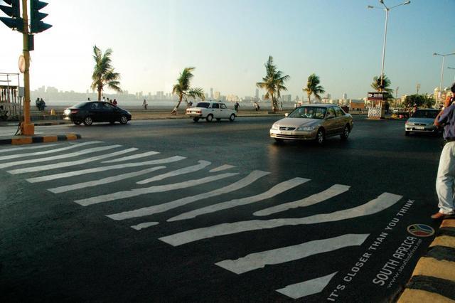 15. Mumbai, India takes the term "zebra crossing" literally.