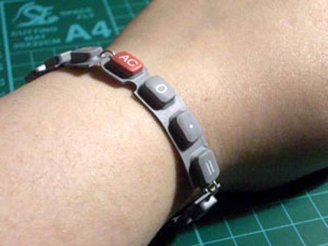 This <a href="https://www.cutoutandkeep.net/projects/calculator_button_bracelet">calculator button bracelet</a> can be made quickly with supplies you already have around the house.