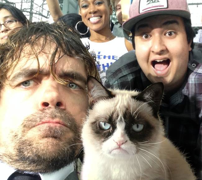 Grumpy Cat and Peter Dinklage