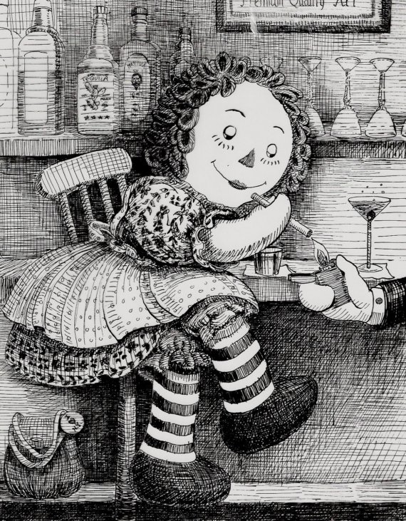 13.) Raggedy Ann "All Grown Up" Print - $20