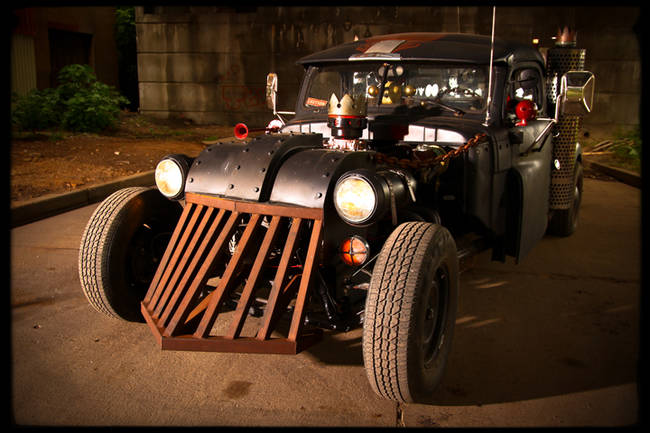 Trixy is the resident vehicle of Trundle Manor, a refurbished 1952 Dodge pickup. During the warmer months, this vehicle travels around with a mini collection of the house's curiosities, offering a creepy little glimpse of the manor to people elsewhere.